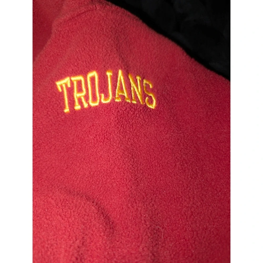 Pro Edge USC Trojans Quarter Zip Fleece Pullover Youth Size 16/18 Adult Small